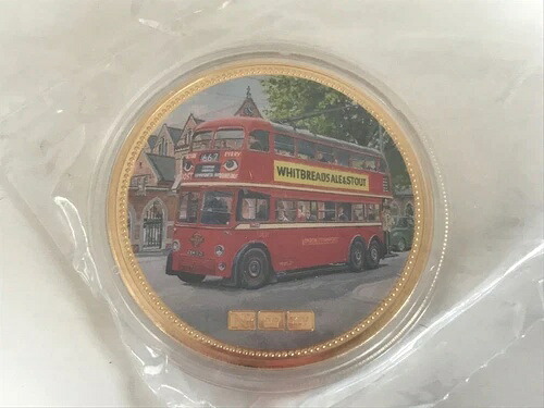 ロンドンバス 額入りコレクション 1930年代 トロリーバス 密封メダル COA付き