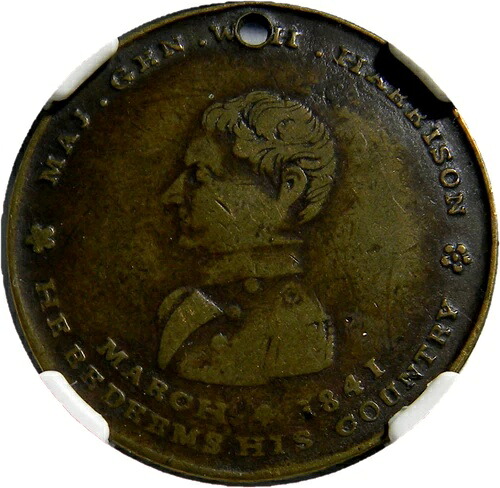 1840年 ウィリアム・H・ハリソン戦役勲章 1840-24 NGC VF 詳細 (22-11) 43,615円