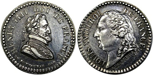 フランス メダル (1815) シルバー ルイ18世 王政復古時代 ~ プルーフ