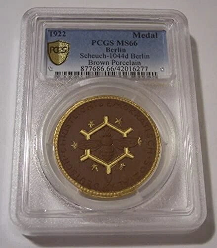 ドイツ ワイマール共和国 ベルリン 1922 磁器メダル Scheuch-1044d MS66 PCGS