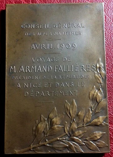アルマン・ファリエール氏の旅行 共和国大統領 1909年4月 ヴェルニエ勲章