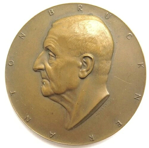 [R3922] メダル 1924、ブルックナー 100 歳、誕生日、署名入りハルティグ