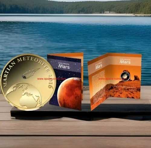 2016年 チャド 3000 フラン 火星 **火星隕石** 0.5g 24K ゴールド プルーフコイン