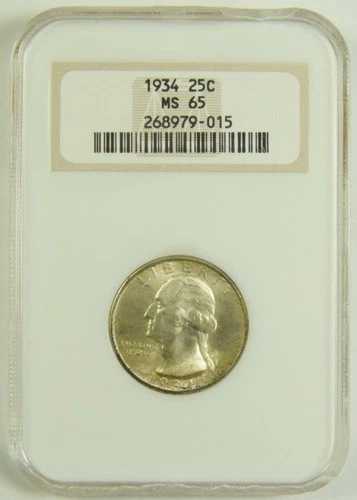 1934年ワシントンクォーター NGC MS-65 #79-015