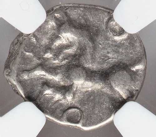 ガリア・アエドゥイ 古代フランス 紀元前50年 ケルト ユリウス・カエサル 銀馬貨 NGC