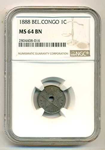 ベルギー コンゴ 1888 センティーム MS64 BN NGC