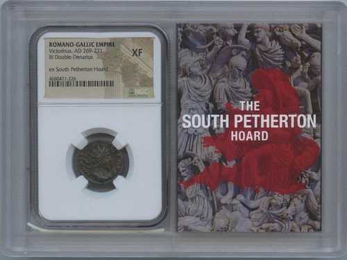 Victorinus AD 269-271 ROMANO-GALLIC ダブルデナリウス NGC XF40 Story Vault