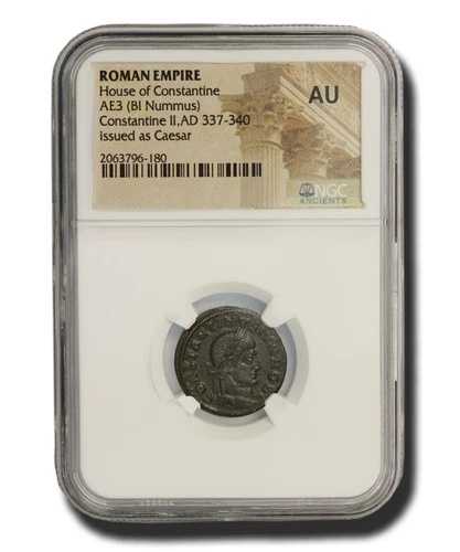 NGC AU ローマ コンスタンティヌス2世のAE 西暦316-340年 NGCアンシエント ほぼ未流通