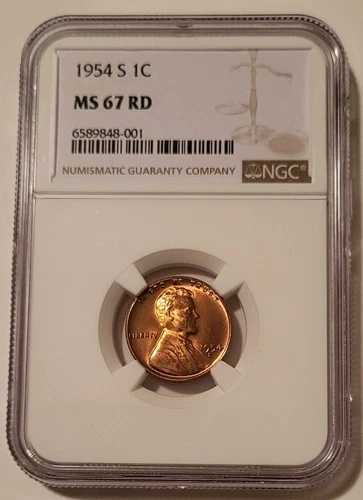 NGC 1954 S リンカーン ウィート セント MS67 レッド