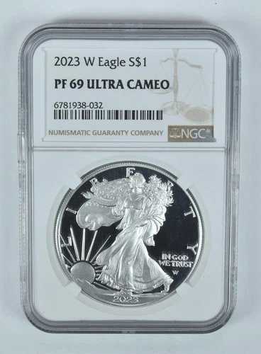 2023-W アメリカン シルバー イーグル PF69 UCAM NGC ブラウンラベル