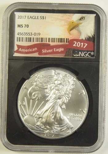 2017年 シルバーイーグル NGC MS-70 ブラックホルダー #53-019