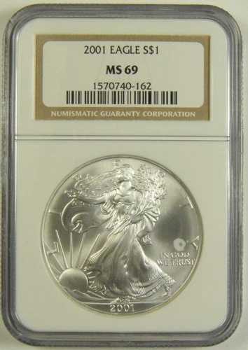 2001年 シルバーイーグル NGC MS-69 #40-162