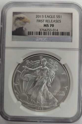 2013 シルバーイーグル NGC MS70 ファーストリリース イーグルラベル