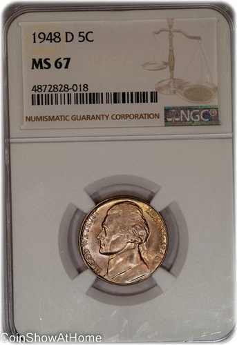 1948-D 5C NGC MS67