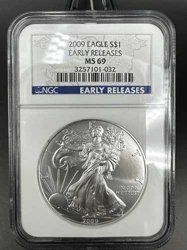 2009年 1ドル アメリカン シルバー イーグル NGC MS69 アーリーリリース