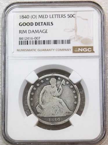 1840-O シーティング リバティ ハーフドル NGC G リムディン 新品鑑定済 #JF15 42,900円