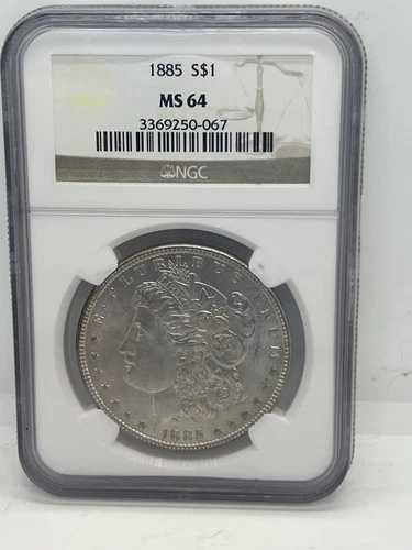 1885年 P モルガン銀貨 NGC MS64