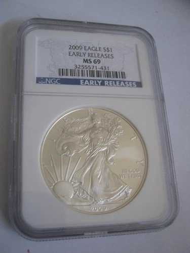 2009年 シルバーイーグル 1オンス NGC認定 MS 69 アーリーリリース 71,500円