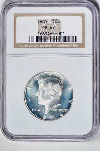 1964年 50セント ケネディ ハーフダラー NGC PR67 71,500円