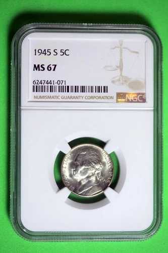 1945 S NGC MS67 ジェファーソンニッケル #B26722 71,500円