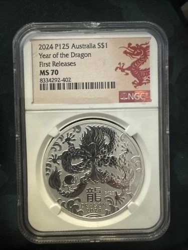 ***2024 オーストラリア 1 ドル 龍年!!!** 美しい MS 70 の例!!!!!! 71,500円
