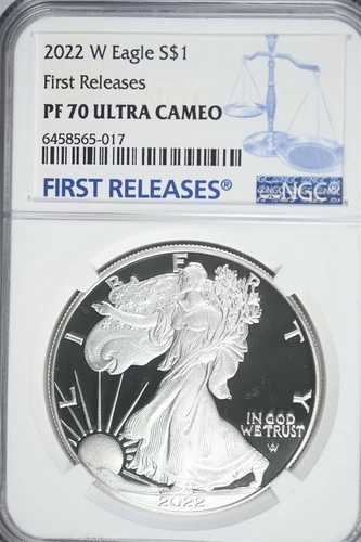2022年 Wプルーフ アメリカンシルバーイーグル ファーストリリース 1オンス シルバーコイン NGC PF 70 UC 56,100円