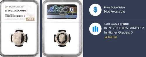 2014年 20ペンス プルーフ 20ペンス NGC PF70 英国王立造幣局