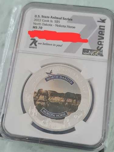 2022年 クック諸島 ノースダコタ NGC MS70 米国州動物シリーズ 1オンス シルバー 38,610円
