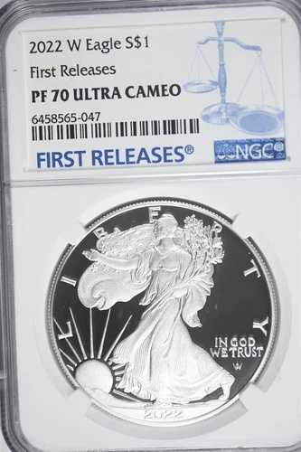 2022年 Wプルーフ アメリカンシルバーイーグル ファーストリリース 1オンス シルバーコイン NGC PF 70 UC