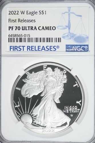 2022年 Wプルーフ アメリカンシルバーイーグル ファーストリリース 1オンス シルバーコイン NGC PF 70 UC