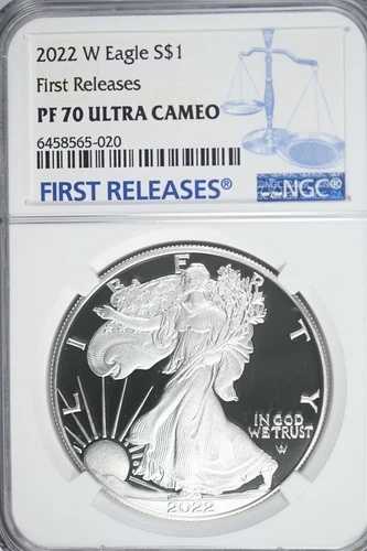 2022年 Wプルーフ アメリカンシルバーイーグル ファーストリリース 1オンス シルバーコイン NGC PF 70 UC 56,100円