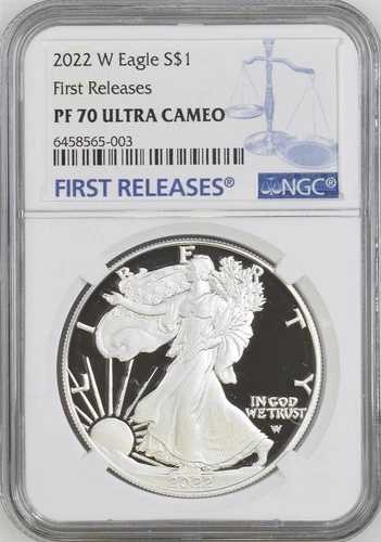 2022年 Wプルーフ アメリカンシルバーイーグル ファーストリリース 1オンス シルバーコイン NGC PF 70 UC