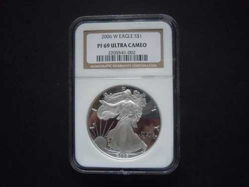 2006年 W シルバー イーグル ブラウンラベル NGC PF69 ウルトラカメオ