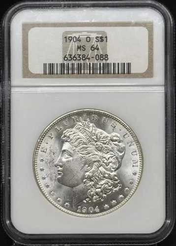 1904年 O モルガン銀貨 NGC MS-64