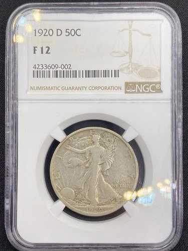 1920-D ウォーキング・リバティ・シルバー・ハーフドル NGC F-12