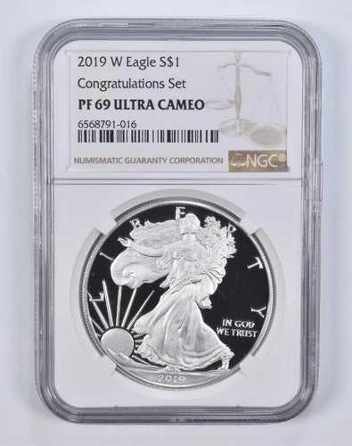 PF69 2019-W UCAM アメリカンシルバーイーグル コングラチュレーションセット NGC ブラウンラベル