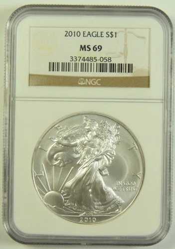 2010年 シルバーイーグル NGC MS-69 #85-058