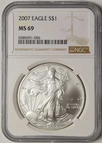 2007年 シルバーイーグル NGC MS-69 #91-056
