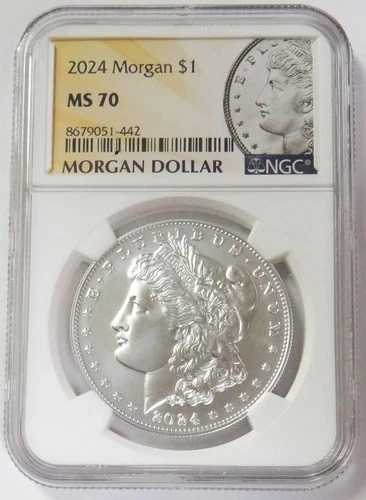 2024年 モルガン銀貨 1ドル硬貨 NGC MS 70