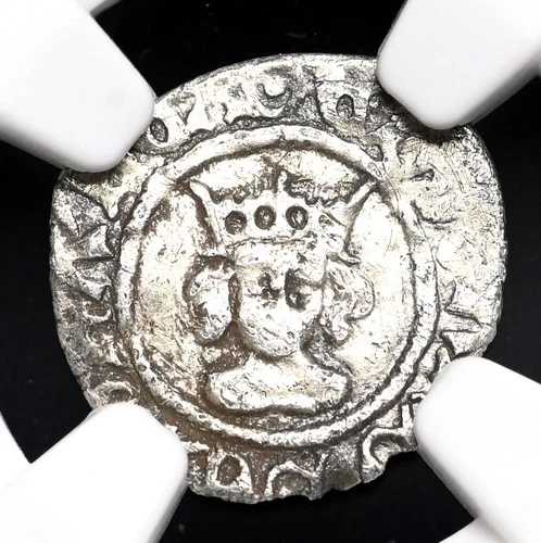 イングランド。エドワード4世（1461-1483年）、銀貨ハーフペニー、S-2137、NGC XF 詳細