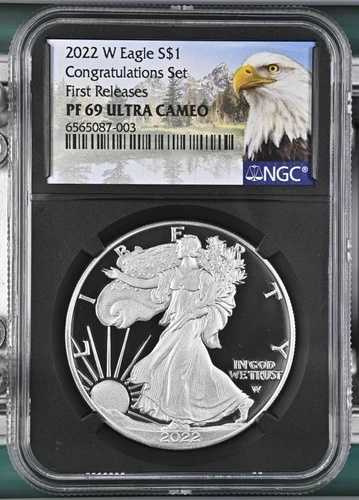 2022 W NGC PF69 プルーフ $1 シルバーイーグル コングラチュレーションセット FR 初リリース