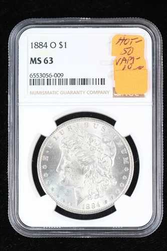 1884-O モルガン・ダラー ホット50 VAM-10 NGC MS63 31B5