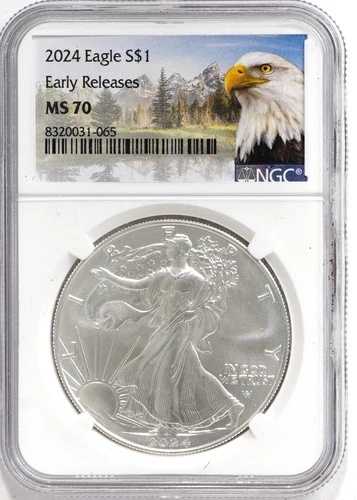 2024年 シルバー アメリカンイーグル アーリーリリース NGC MS-70 45,045円