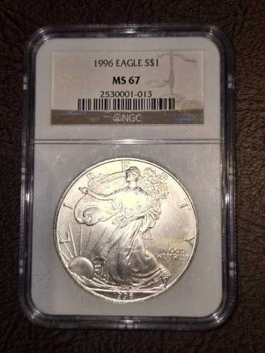 1996年アメリカンシルバーイーグル NGC MS67 - キーデート 低鋳造枚数