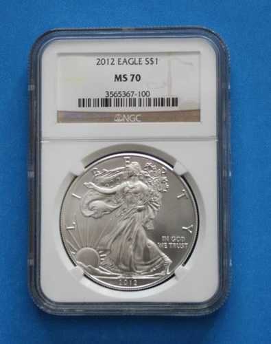 2012 シルバーイーグル S$1 - NGC MS70 (ブラウンラベル)