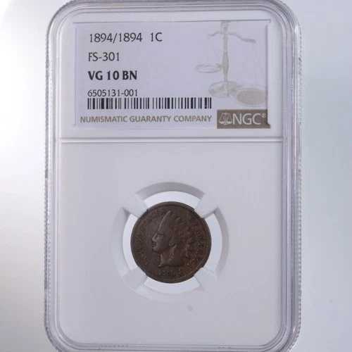 1894/1894 インディアンヘッド 1C FS-301 NGC認定 VG 10 BN