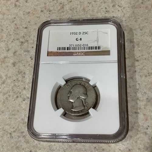 1932年 D ワシントン銀貨クォーター！キーデート！NGC G4