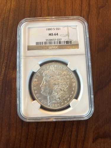 1880年 S モーガン銀貨 $1 NGC MS 64
