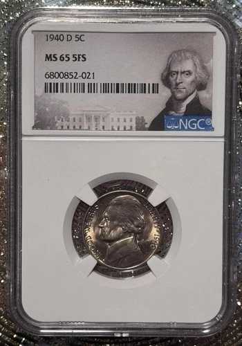 1940 D 5c NGC MS 65 5FS
