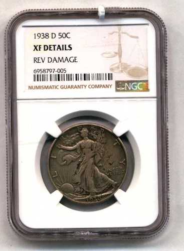 1938-D 50C NGC XF40 詳細 ウォーキング・リバティ